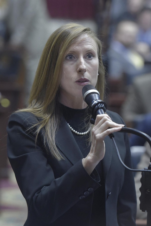 Representative Holly Rehder also sponsored the House's version of a right-to-work bill, HB 91, which was sent to the Senate in January. (photo; Tim Bommel, Missouri House Communications)